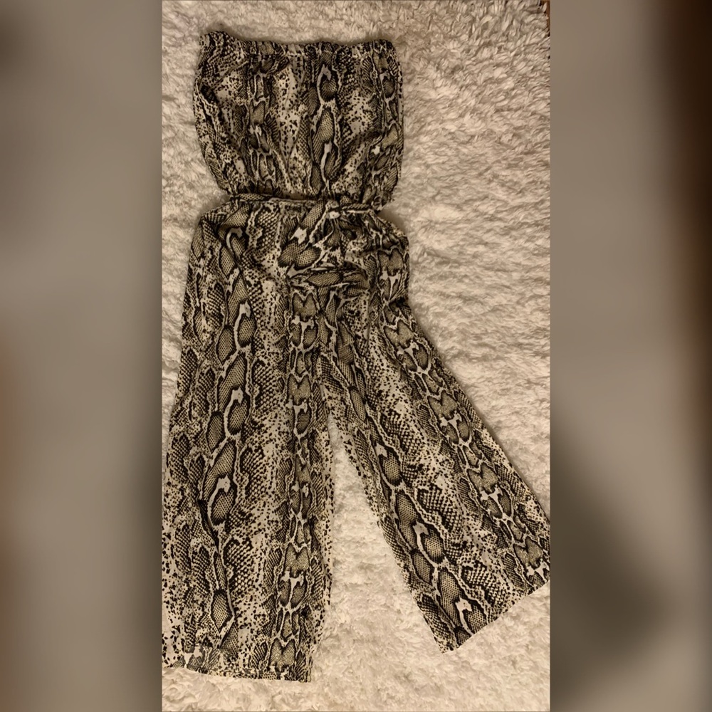 Snake print romper/ jumpsuit